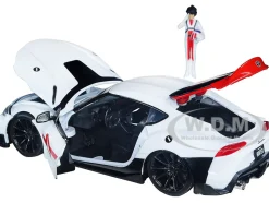 2020 Toyota Supra White Rick Hunter Diecast Figurine Robotech Hollywood Rides Series 1/24 Diecast Model Car Jada 33685
