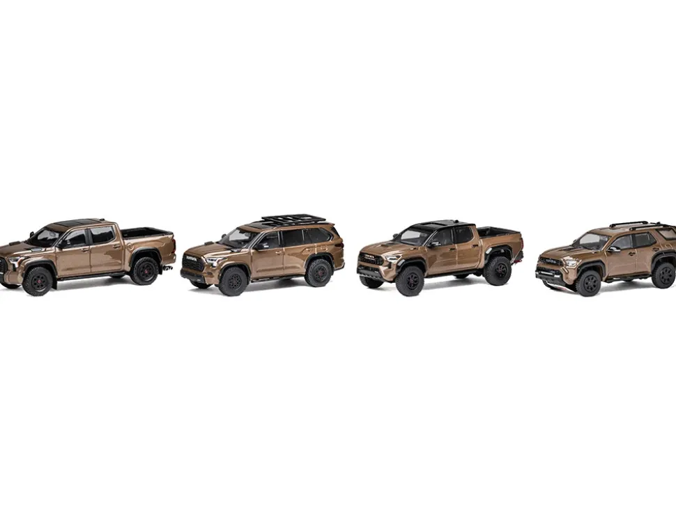 Toyota TRD PRO Mudbath 4 Car Set Limited Edition to 200 pieces Worldwide 1/64 Diecast Model Cars by GCD