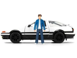 Toyota Trueno (AE86) RHD (Right Hand Drive) White and Black with Graphics and Takumi Diecast Figure