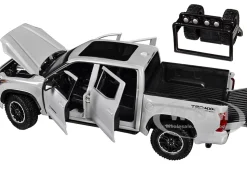 2023 Toyota Tundra TRD 4x4 Pickup Truck Cement Gray with Sunroof and Wheel Rack 1/24 Diecast Model Car