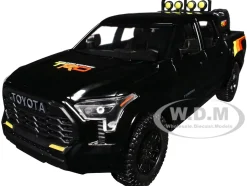 2023 Toyota Tundra TRD 4x4 Pickup Truck Black with TRD Stripes with Sunroof and Wheel Rack Limited Edition to 2400 pieces Worldwide 1/24 Diecast Model Car