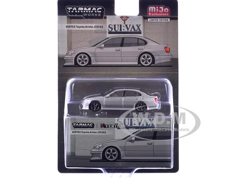 Toyota Vertex Aristo JZS161 RHD (Right Hand Drive) Silver Metallic "Global64" Series 1/64 Diecast Model by Tarmac Works