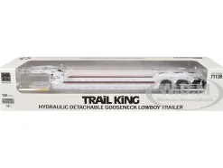 Trail King TK120 Hydraulic Detachable Gooseneck Lowboy Trailer White (Regular Version) "Transport Series" 1/50 Diecast Model by Diecast Masters