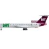 Tupolev TU-154M Commercial Aircraft "Air Via" (LZ-MIG) White with Red Tail 1/200 Diecast Model Airplane by Herpa