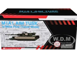 United States M1A1 AIM TUSK (Tank Urban Survival Kit) with Mine Plow (Travel Mode)