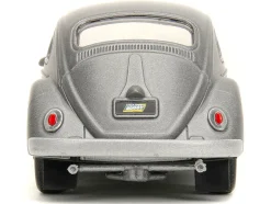 1959 Volkswagen Beetle Gray Metallic with Silver Flames and Boxing Gloves Accessory Punch Buggy Series 1/32 Diecast Model Car Jada JA34235