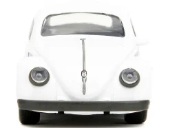 1959 Volkswagen Beetle Holt White with Blue Graphics and Boxing Gloves Accessory Punch Buggy Series 1/32 Diecast Model Car Jada 34237