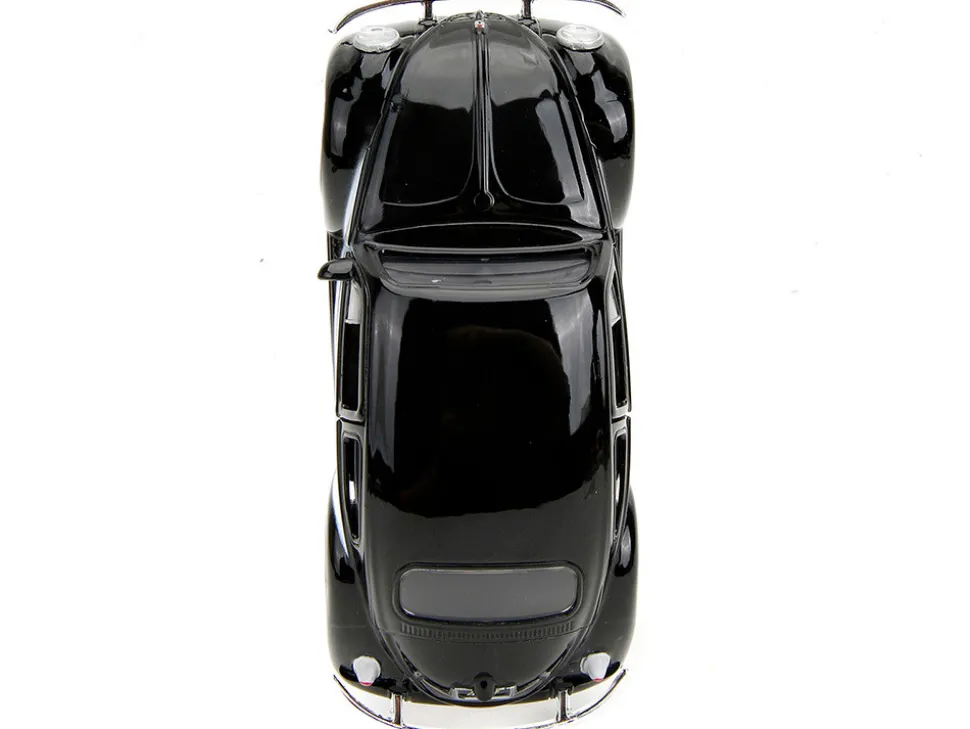 1959 Volkswagen Beetle Punch Buggy Black and White and Boxing Gloves Accessory Punch Buggy Series 1/32 Diecast Model Car Jada 34233