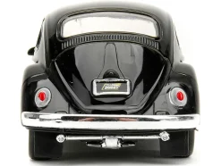 1959 Volkswagen Beetle Punch Buggy Black and White and Boxing Gloves Accessory Punch Buggy Series 1/32 Diecast Model Car Jada 34233