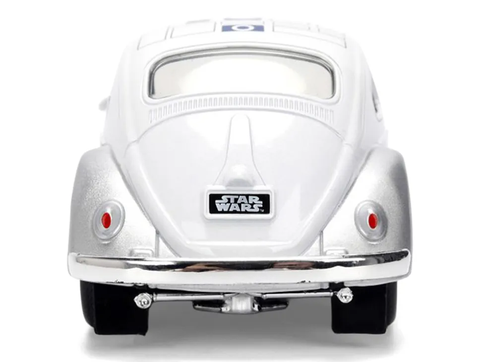 1959 Volkswagen Beetle "R2-D2" Livery White with Graphics "Star Wars" Franchise "Hollywood Rides" Series 1/32 Diecast Model Car by Jada