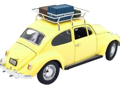 1967 Volkswagen Beetle Roof Rack Luggage Yellow 1/18 Diecast Model Car Road Signature 92078