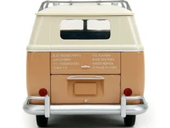 Volkswagen Bus WheelJack Tan and Beige Frank s TV Repair and Transformers Logo Diecast Statue Transformers Rise of the Beasts 2023 Movie Hollywood Rides Series 1/24 Diecast Model Car Jada 34264