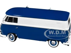 1960 Volkswagen Delivery Van Blue and White Limited Edition to 6650 pieces Worldwide 1/24 Diecast Model Car by M2 Machines