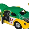 1959 Volkswagen Drag Beetle Green Yellow Michelangelo Diecast Figure Teenage Mutant Ninja Turtles Hollywood Rides Series 1/24 Diecast Model Car Jada 33741