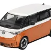 Volkswagen ID.Buzz Van Candy White and Energetic Orange Metallic Limited Edition 1/64 Diecast Model Car by Mini GT