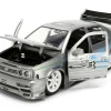 Volkswagen Jetta Raw Metal Color Brush Finish "The Fast and the Furious" (2001) Movie "25 Years of Fast & Furious" Series 1/24 Diecast Model Car by Jada