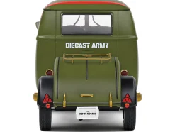 1950 Volkswagen Kool Kombi Van with Trailer "Army Fighter" Green with Graphics 1/18 Diecast Model Car by Solido