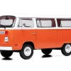 1974 Volkswagen T2 Bus Orange and White 1/24 Diecast Model by IXO Models
