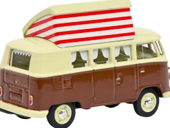 Volkswagen T1 Camper Bus Pop-Top Roof Brown Cream 1/64 Diecast Model Schuco 452026600