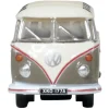 Volkswagen T1 Samba Bus Mouse Grey and Pearl White with Red Stripes 1/148 (N) Scale Diecast Model Car by Oxford Diecast
