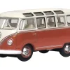 Volkswagen T1 Samba Bus Sealing Wax Red and Gray 1/148 (N) Scale Diecast Model Car by Oxford Diecast