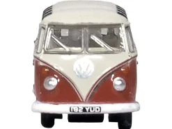 Volkswagen T1 Samba Bus Sealing Wax Red and Gray 1/148 (N) Scale Diecast Model Car by Oxford Diecast