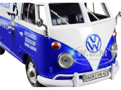 Volkswagen Type 2 T1 Delivery Van Autohaus Sudekum Kundendienst Candy Blue White 1/24 Diecast Model Car Motormax 79573