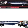 Volvo FM500 with Esterer Aviation Refueling Tanker Truck "Gulf Aviation" White with Blue Stripes Limited Edition 1/87 (HO) Diecast Model by Iconic Replicas