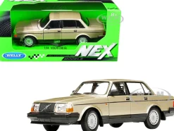 Volvo 240 GL Gold Metallic NEX Models 1/24 Diecast Model Car Welly 24102