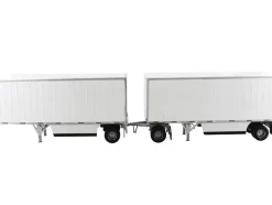 Wabash National 28' Double Pup Trailers White Transport Series 1/50 Diecast Model Diecast Masters 91036