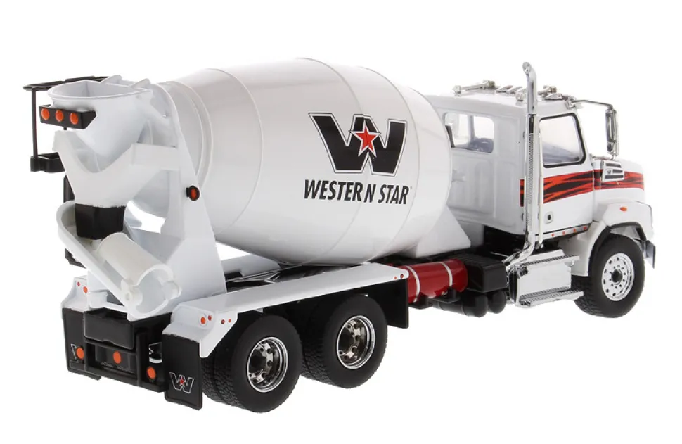 Western Star 4700 SB Concrete Mixer Truck White 1/50 Diecast Model Diecast Masters 71035