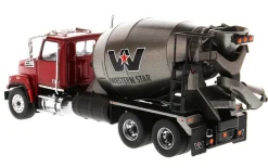 Western Star 4700 SF Concrete Mixer Metallic Red Gray Body 1/50 Diecast Model Diecast Masters 71033