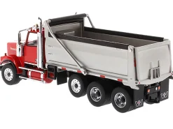 Western Star 4900 SF Dump Truck Red Silver 1/50 Diecast Model Diecast Masters 71067