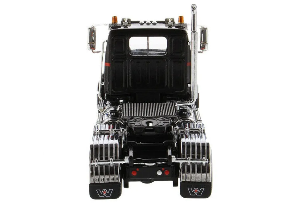Western Star 4700 SF Tandem Day Cab Tractor Metallic Black 1/50 Diecast Model Diecast Masters 71036
