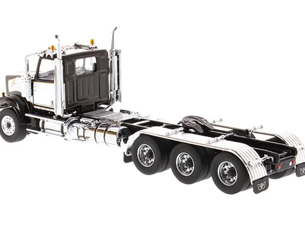 Western Star 4900 SF Tridem Day Cab Truck Tractor Black Transport Series 1/50 Diecast Model Diecast Masters 71066