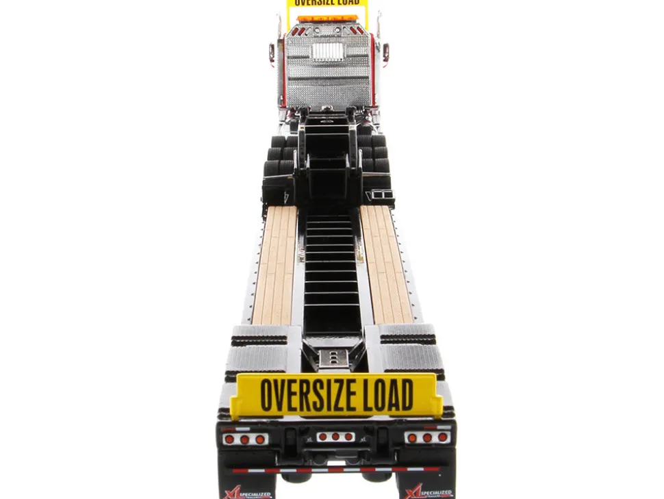 Western Star 49X SBFA Tridem Axle Heavy-Haul Tractor XL 120 Low-Profile HDG Trailer Red Black Transport Series 1/50 Diecast Model Diecast Masters 71090