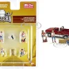 Western Style 6 piece Diecast Set 4 Figurines 2 Accessories 1/64 Scale Models American Diorama 76485