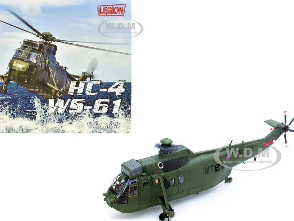 Westland Sea King HC.4 Helicopter "Green Livery, 848 Naval Air Squadron, Commando Helicopter Force, Royal Naval Air Station Yeovilton, Somerset" (2009) British Royal Navy 1/72 Diecast Model by Legion