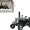 White 2255 Open Station Tractor Brushed Metal with White Stripes 1/64 Diecast Model by SpecCast