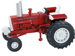 White 2255 Open Station Tractor Red with White Accents 1/64 Diecast Model by SpecCast