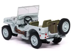 Willys Jeep 1/4-Ton Car Light Blue "United States Navy" 1/43 Diecast Model by Militaria Die Cast