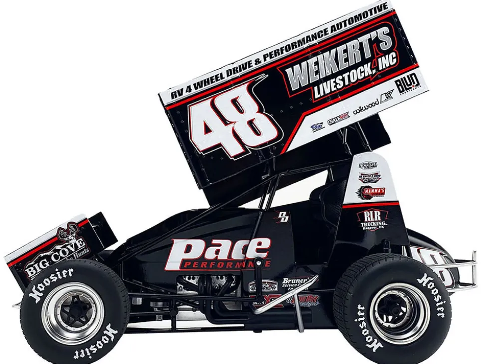 Winged Sprint Car #48 Danny Dietrich "Weikert's Livestock Inc." Gary Kauffman Racing (2024) 1/18 Diecast Model Car by ACME