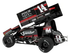 Winged Sprint Car #14 Spencer Bayston "Four CCCC's Construction - Sander" Jason Meyers Racing (2025) 1/18 Diecast Model Car by ACME