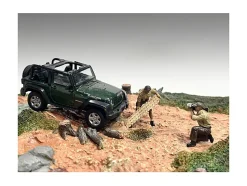 4X4 Mechanics 2 Piece Diecast Figure Set 4 for 1/43 Scale Models American Diorama AD43004