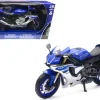 2016 Yamaha YZF-R1 Blue 1/12 Diecast Motorcycle Model New Ray 57803 A