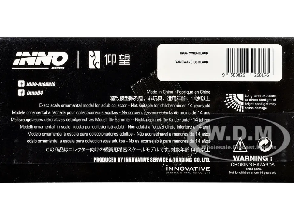 Yangwang U8 Black 1/64 Diecast Model Car by Inno Models
