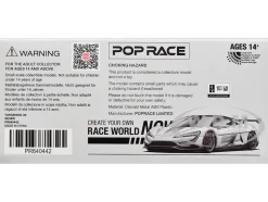 Yangwang U9 Silver Metallic with Black Top and Stripes 1/64 Diecast Model Car by Pop Race