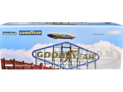 Zeppelin NT Aircraft "Goodyear Blimp - Wingfoot One" (N1A) Gray and Blue with Yellow Stripes 1/200 Diecast Model Airplane by Herpa